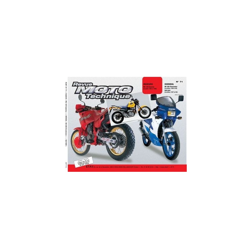 RMT Suzuki RG 125 Gamma et Honda NX 650 Dominator, SLR 650