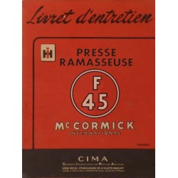 McCormick presse ramasseuse F-45, notice d'entretien