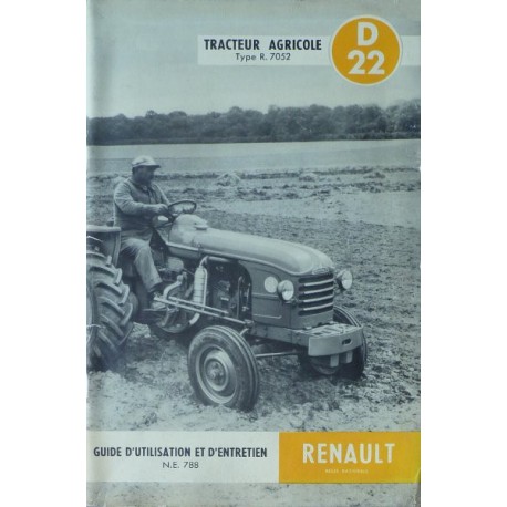Renault D22, notice d'entretien