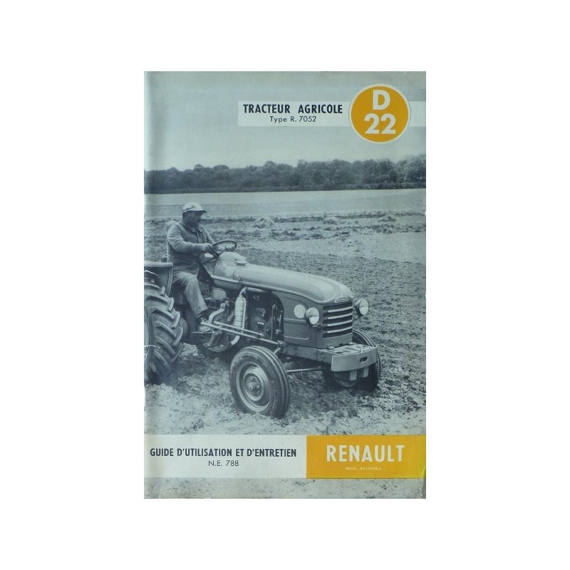 Renault D22, notice d'entretien