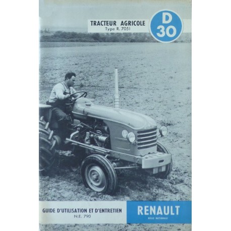 Renault D30, notice d'entretien