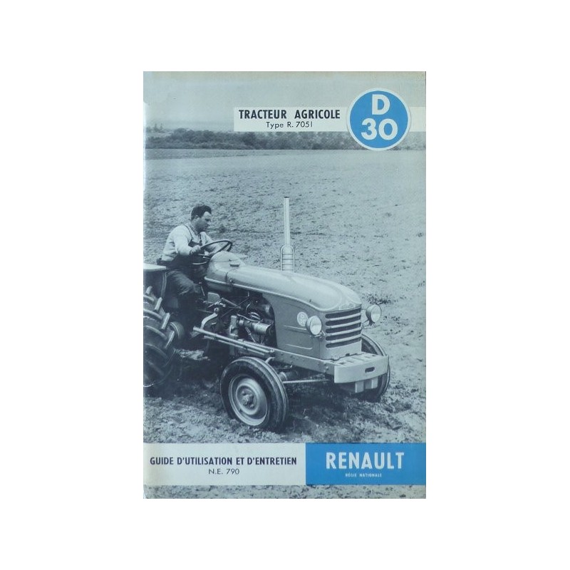 Renault D30, notice d'entretien