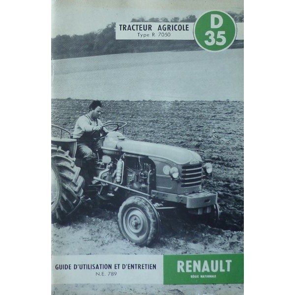REPLICAGRI - Tracteur RENAULT D35 accompagné d'une figurine - 1/32