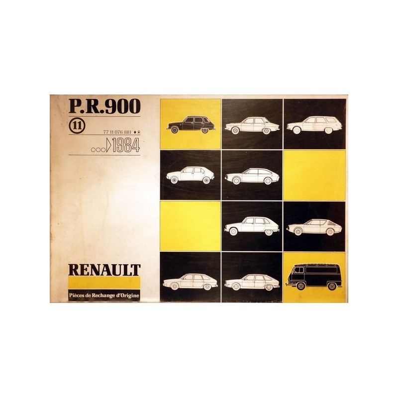 Renault, catalogue de pièces gamme 1984 et avant