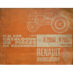 Renault R7050 et R7052, catalogue de pièces