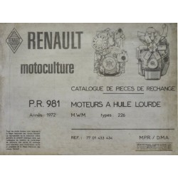 MWM 226, catalogue de pièces