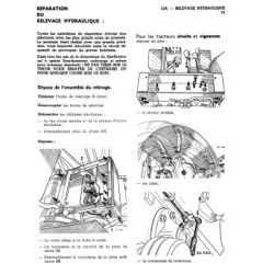 Renault relevage hydraulique 324, Manuel de réparation