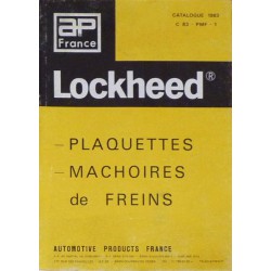 Lockheed, plaquettes et mâchoires de freins