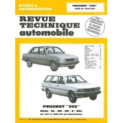 RTA Peugeot 305 GL, GR, SR phase 1 et GL phase 2