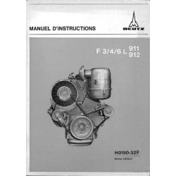 Deutz Mag F3/4/6L 911 et F3/4/6L 912, notice d'entretien