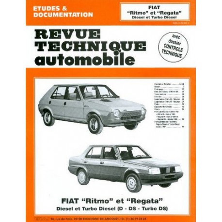RTA Fiat Ritmo et Regata Diesel 1980-87