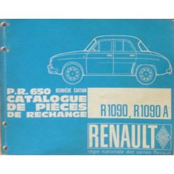 Renault Dauphine et Ondine, catalogue de pièces