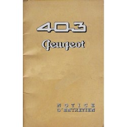 Peugeot 403 8cv, notice d'entretien