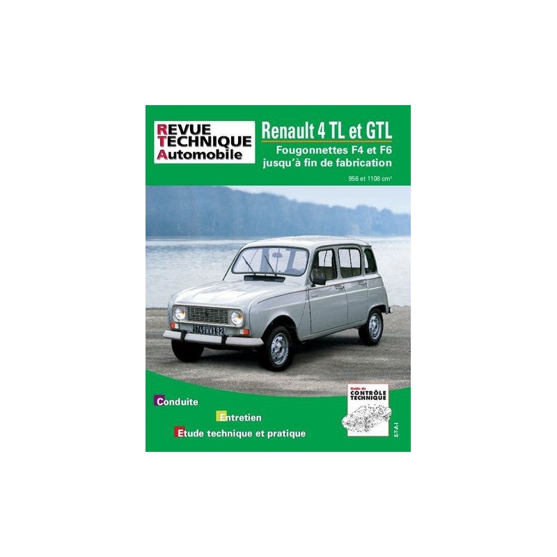 RTA Renault 4 TL, GTL, 4F4, 4F6, Pick-Up de 1978-93