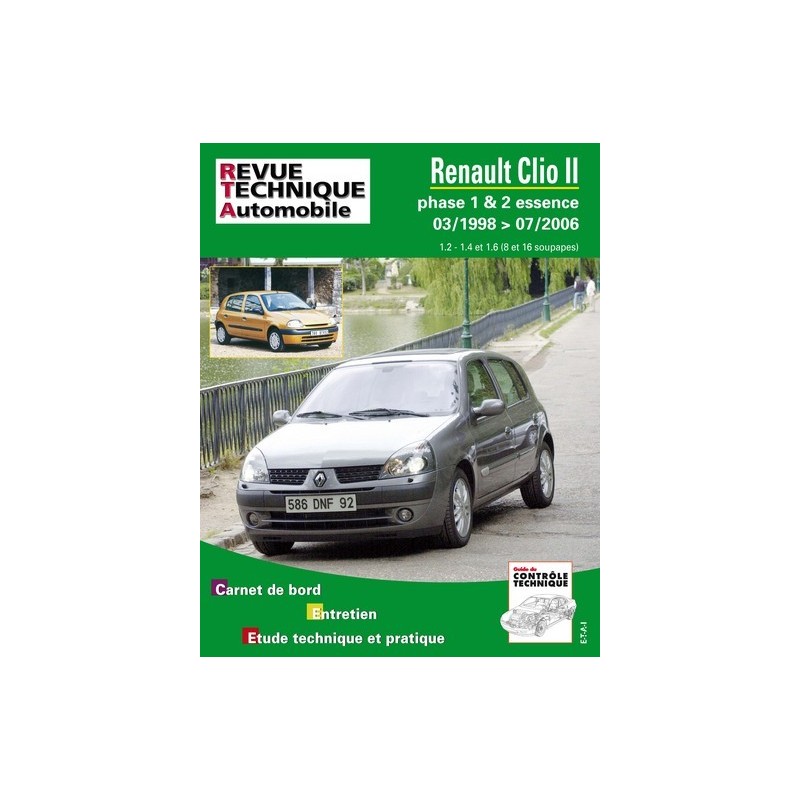 RTA Renault Clio II phase 1 et 2, essence