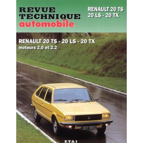 RTA Renault 20 LS, TS, TX, auto 1977-83
