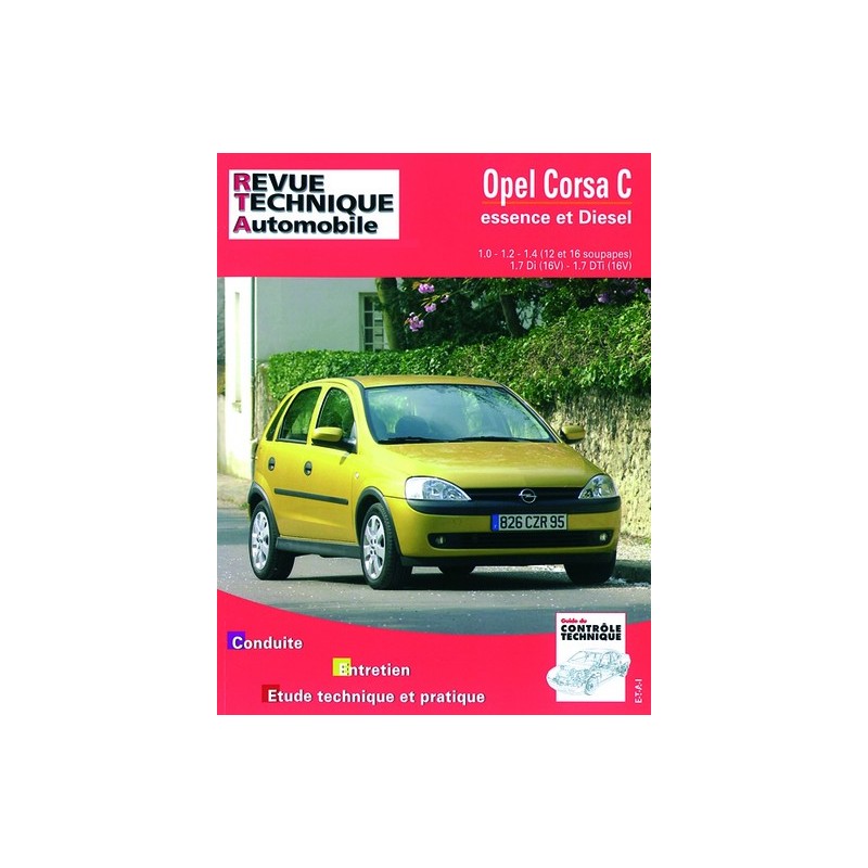 RTA Opel Corsa C, essence et Diesel, 2000-03