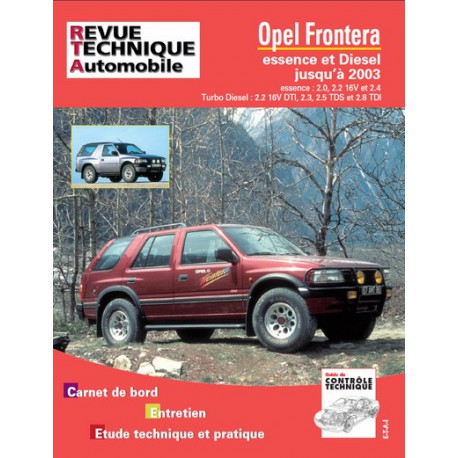 RTA Opel Frontera I et II, essence et Diesel