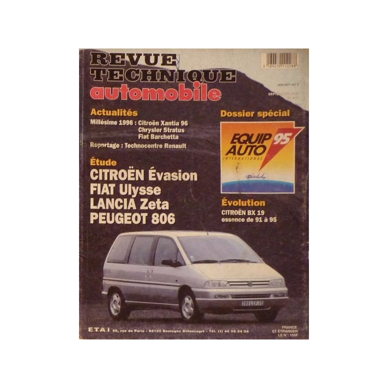 RTA Citroën Évasion, Fiat Ulysse, Lancia Zeta, Peugeot 806