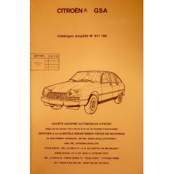 Citroën GSA, catalogue de pièces