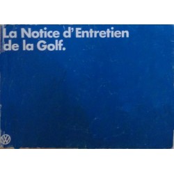 Volkwagen Golf, notice d'entretien