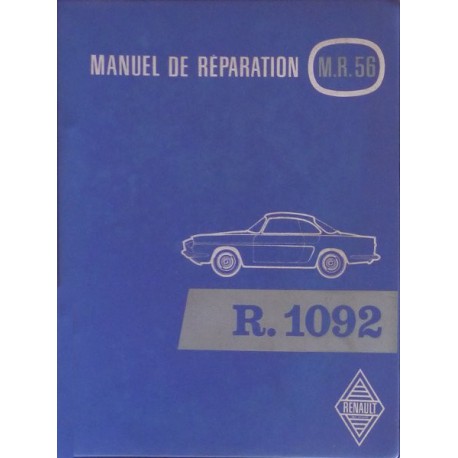 Renault Caravelle et Floride R1092, manuel de réparation