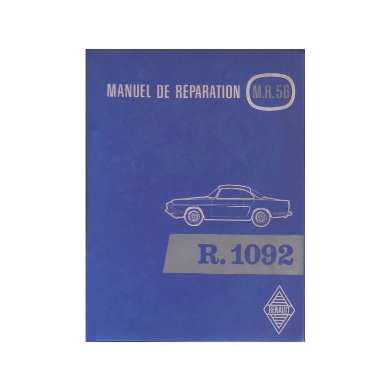 Renault Caravelle et Floride R1092, manuel de réparation