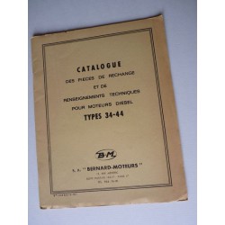 Bernard-Moteurs diesel 34 et 44, catalogue de pièces original