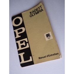 Opel Kadett B et Olympia A, notice d'entretien originale