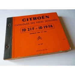 Citroën ID21F et ID19FA, catalogue de pièces original
