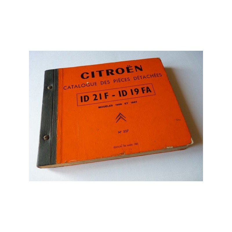 Citroën ID21F et ID19FA, catalogue de pièces original