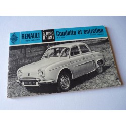 Renault Dauphine R1090, R1091, R1094, notice d'entretien originale