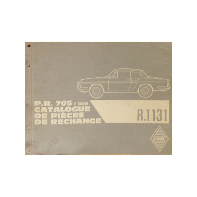 Renault Caravelle et Floride R1131, catalogue de pièces