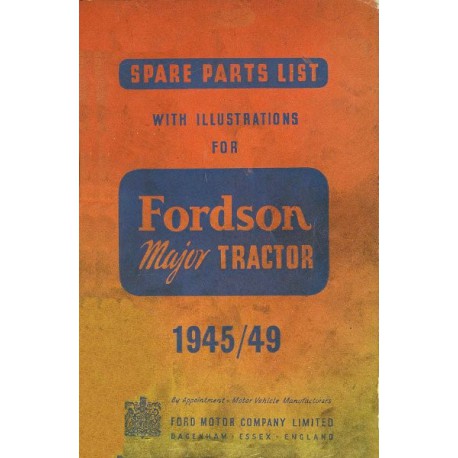 Fordson Major, catalogue de pièces
