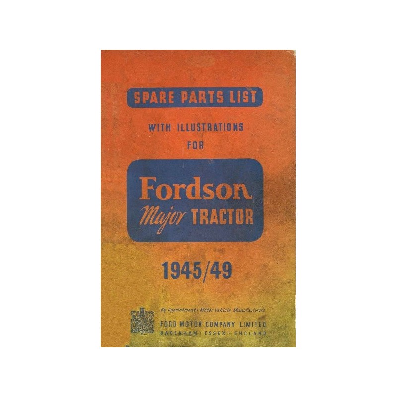 Fordson Major, catalogue de pièces