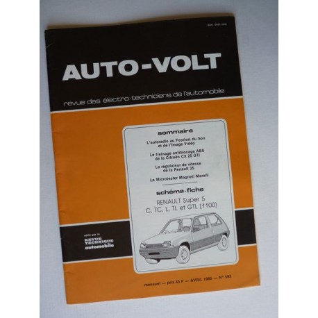 Auto Volt Renault Supercinq C, TC, L, GL, TL, GTL