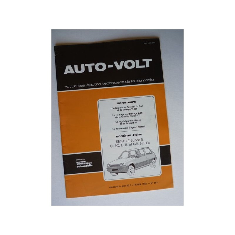 Auto Volt Renault Supercinq C, TC, L, GL, TL, GTL Auto Volt Renault Supercinq C, TC, L, GL, TL, GTL