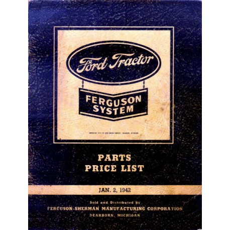Ford 9N, catalogue de pièces