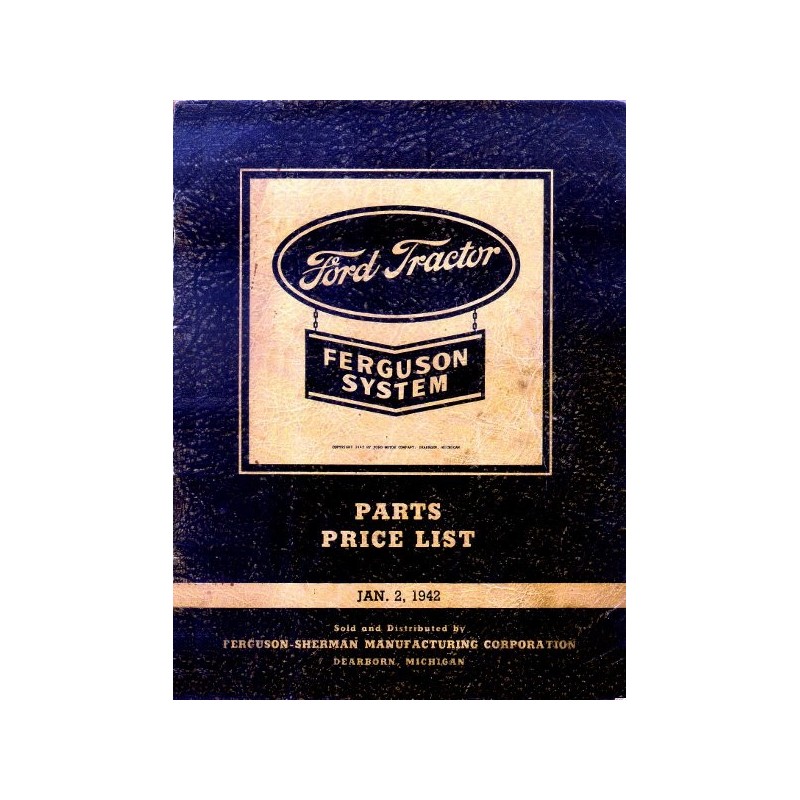 Ford 9N, catalogue de pièces