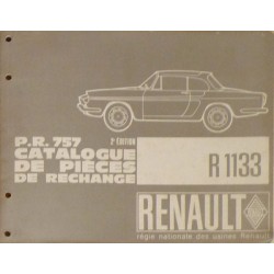 Renault Caravelle R1133, catalogue de pièces