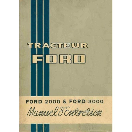 Ford 2000 et 3000, notice d'entretien