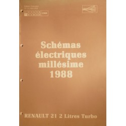 Renault 21 2 litres Turbo, schémas électriques 1988