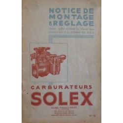 Solex, notice d'entretien de tous les carburateurs