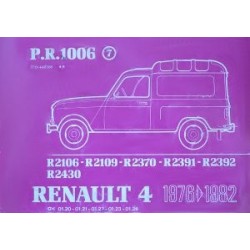 Renault 4 Fourgonnette et pick up, catalogue de pièces