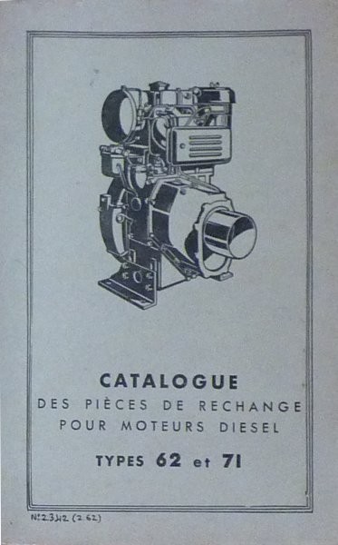 BERNARD Catalogue pièces moteurs diesel 51 1961 