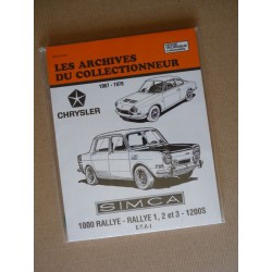 Les Archives Simca 1000 Rallye et 1200S