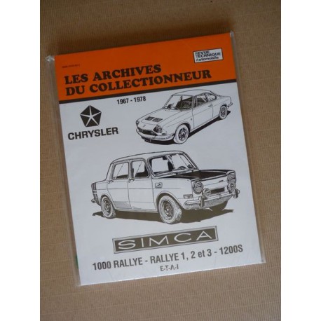 Les Archives Simca 1000 Rallye et 1200S