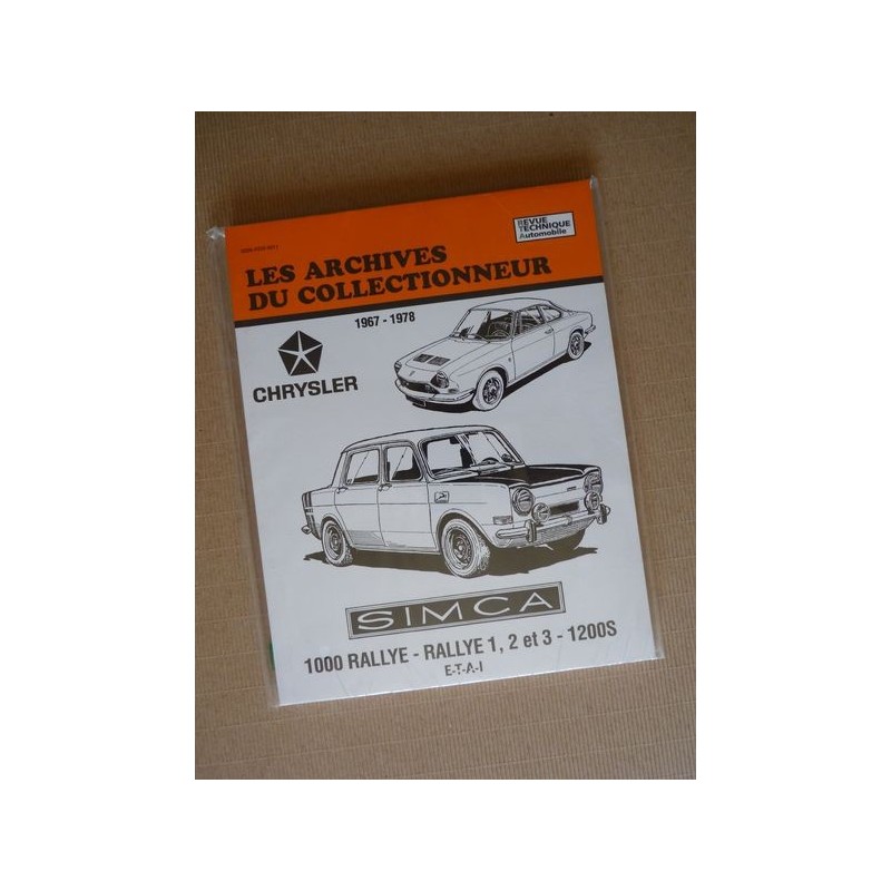 Les Archives Simca 1000 Rallye et 1200S