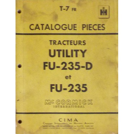 McCormick IH Utility FU-235, FU-235-D, catalogue de pièces