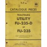 McCormick IH Utility FU-235, FU-235-D, catalogue de pièces